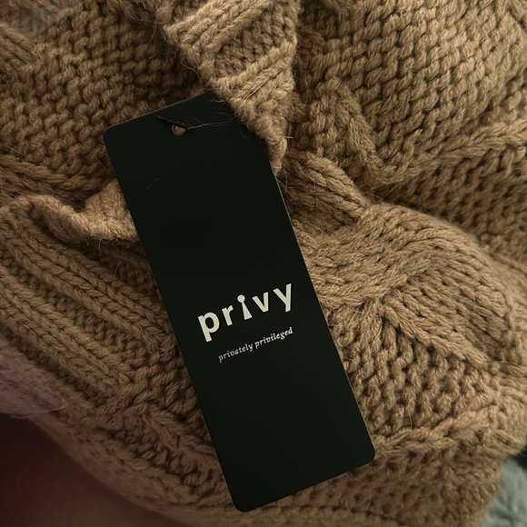 NWT Funnel Neck Cable Knit Crop Bolero Sweater - Picture 8 of 8